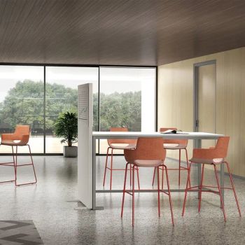 Commercial Modern Kitchen Bar Counter Height High Custom Plastic Bar Chair Stool with Back - Foshan Mingle Furniture Co., Ltd. - China