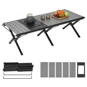 Portable Outdoor Folding Tables Wood Foldable Egg Roll Picnic Table for Hotel Garden Catering Banquet Picnic - Anhui Feistel Outdoor Product Co., Ltd. - China