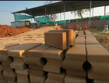 Fly Ash Interlocking Bricks (300x150x100 mm) Finish Textured Brick Color Grey Material Fly Ash Brick Type Solid Brick Size 300×150×100 - Elegance Interior And Build Tech - India