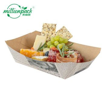 Disposable Paper Boat Tray for Fried Food Snack Bar Concession Stand Kraft Packaging - Ningbo Million Pack Co., Ltd. - China