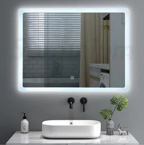 China Factory Rectangle Mirror with LED Light Bathroom Furniture Wall Mirrors - Hangzhou Fuyi Household Products Co., Ltd. - China