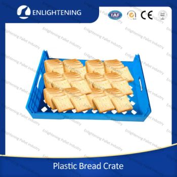 Virgin PP Plastic Bread Crates Plastic Food Grade Stackable Storage Bread Bakery Trays - Enlightening Pallet Industry Co., Ltd. - China