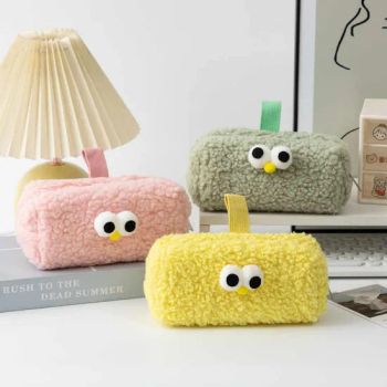 Custom Design Cute Kawaii Furry Fabric Pencil Pouch Plush with Zipper for Kids Girls School Pencil Case Bag - Guangzhou Zimore Gift Co., Ltd. - China