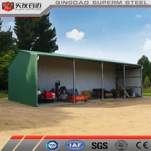 Bike Storage Shed Prefab Steel Structure Car Garage Tolerance +-2mm HS Code 73089000 Trademark SuperM Roof Slope 10-40% Lead Time 30 - QINGDAO SUPERM STEEL CO., LTD. - China