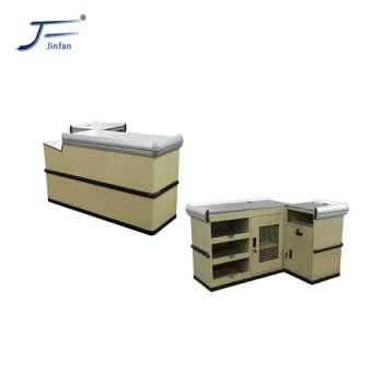 Wear Resistance Luxury Checkout Counters Steel Retail Counter Desk Checkout Counter Cashier - Changshu Jinfan Business Equipment Co., Ltd - China
