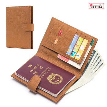 Leather Passport Holder ID 8 Card Slots Card Wallet Card Holder for Women Luxury RFID Passport Holder - Guangzhou Yujia Industrial Co., Ltd. - China