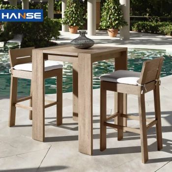 American Style Solid Wood Frame Upholstered Dining Room Furniture Bar Stools Bar Chairs - Foshan Hanse Industrial Co., Ltd. - China