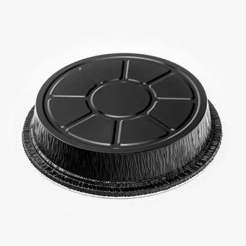 OEM Custom Disposable Black Round Foil Pie Pan 9 "Food Foil Trays with Paper Lids - Shanghai Silver Engineer Industry Co., Ltd. - China