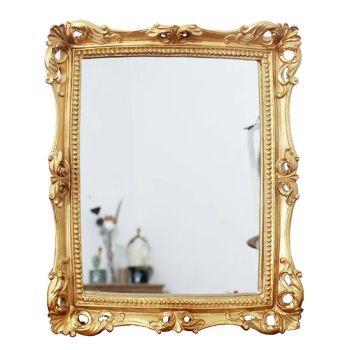 Vintage Decorative Square Antique Gold Wall Mounted Tabletop Makeup Resin Mirror Frame - Fuzhou Liandesheng Trading Co., Ltd - China
