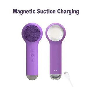Electric Silicone Facial Cleansing Brush Waterproof Face Cleanser with Hot Cold Compress - Voraglow Trading Co., Ltd - China