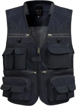Men's Outdoor Vest with Many Pockets Fishing Vest Light Safari Vest Summer Multifunctional Breathable Vest - Wuhan Corhunter Garment Co., Ltd. - China