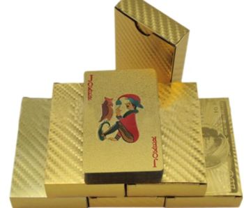 Playing Cards 2 Decks of Waterproof Poker Cards Classic Magic Tricks Tool for Card Players Family Party Game (Gold+Silver) - Carrie Smart (Shenzhen) Co., Ltd. - China