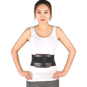 Full Elastic Leather Lumbar Spine Waist Support Brace Belt Lower Back Pain Relief Waist Trimmer Withprotection Feature - Anping Shiheng Medical Instruments Co., Ltd. - China