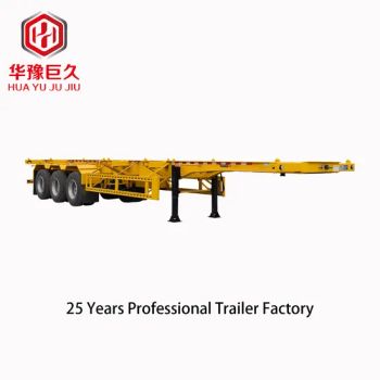 Tri Axles 45 Feet Container Skeleton Chassis Semi Truck Trailer - Henan Huayu Jujiu Vehicle Co., Ltd. - China