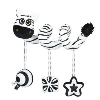 Baby Spiral Plush Toys, Black and White Baby Car Seat Toys High Contrast Infant Newborn Toy - Jinan Wellda Trade Corporation Ltd - China