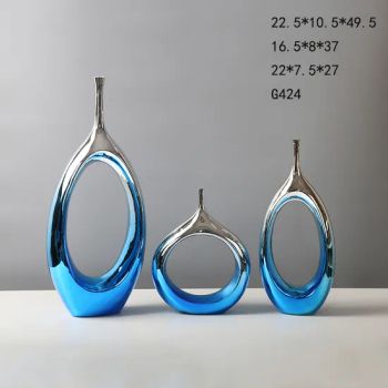 Tabletop Unique Shaped Resin Flower Vases Centerpiece Set for Decor - Zhejiang Haipai Art Home Co., Ltd. - China