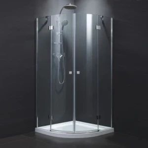 Quadrant Aluminum Fiberglass Tempered Glass Sliding Shower Door (TL-409) - Hangzhou Tianlan Glass Co., Ltd. - China