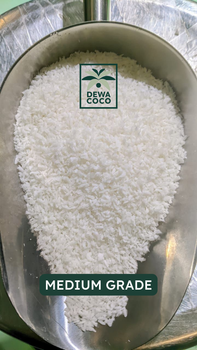 High Fat Desiccated Coconut Medium Grade Ph Range 6.0 – 6.7 Max. Moisture (%) 3% Total Fat Content 65 ± 3 % Packaging 10Kg, 12.5Kg, 25Kg - DEWACOCO (PT Dewa Agricoco Indonesia) - Indonesia