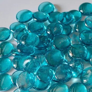 Glass Marbles Sea Blue Flat Glass Gem Pebbles for Table Aquariums - Hebei Bao Du Import and Export Trade Co., Ltd. - China