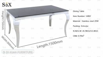 Wholesale Home Furniture Polished Stainless Steel Dining Set Promotion Dining Table - Foshan Sidixuan Furniture Co., Ltd. - China