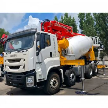 China Factory Jiuhe New Product 30m Truck Mixer Pump 8 Cubic Meters Concrete Mixer Truck with Pump - Qingdao Jiuhe Heavy Industry Machinery Co., Ltd - China