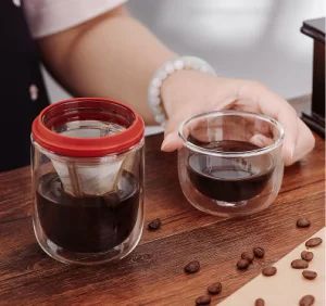 Handmade Borosilicate Glass Iced Cold Brew Coffee Maker Pot Cups Set with Stainless Steel Filter for Coffee Tea - Hemera (Tianjin) Technology Development Limited - China