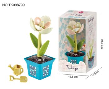 2025 New Wholesale Creative DIY Assembly Building Block Sets Plant Flower with Sound Light Gift Simulate Planting Raise - Shantou Twinkle Toys Co.,Ltd. - China