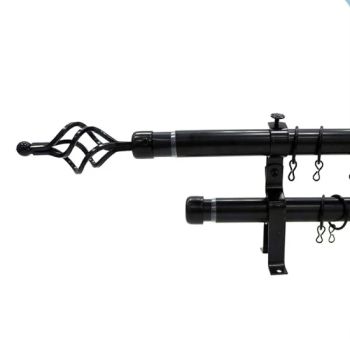 25-28mm Telescopic Curtain Rod Twist Head Roman Rod Double Screw Head Holders Curtain Rod - Hangzhou Happyfull Import & Export Co., Ltd. - China