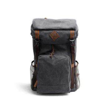 Rugged Waxy Canvas Men's Hiking Backpack for Outdoor Exploration - Foshan Ringnok Leather Industry Co., Ltd. - China