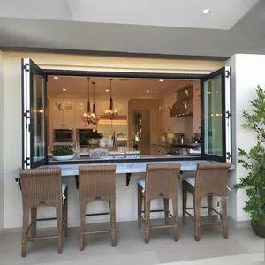 Premium Quality Aluminum Folding Window Waterproof Frame Thermal Insulated Glass and Smooth Hinges Window - FOSHAN SUNRAY WINDOWS LIMITED COMPANY - China