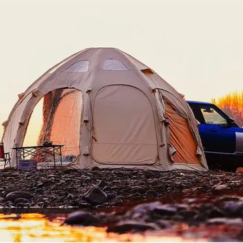 4m Diameter Inflatable Picnic Dome Tent Tc Cotton Fabric Glamping Tent Dome - Tianjin Jincai Letong Outdoor Products Co., Ltd. - China