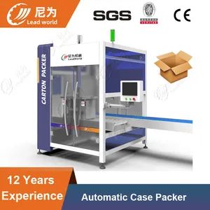 High Speed Automatic Bottle Case Packing Machine Milk Case Carton Packer Machine - Shanghai Leadworld Machinery Technology Co., Ltd. - China