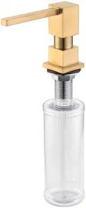 North American and European Styles Square Model Brushed Gold Kitchen Sink Soap Dispenser - JIANGMEN LIVING STONES HOUSEHOLD CO., LTD. - China