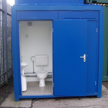 Toilet & Shower Blocks / 1+1 Double Mains Toilet 8Ft x 5Ft (Blue) - senesie mfg llc - United States