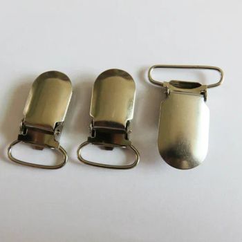 Engraved Heavy Duty Custom Stainless Steel/Iron Pacifier Suspender Clips for Garment - Hangzhou Yuming Garment Accessories Co., Ltd. - China