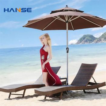 Outdoor Beds Swimming Pool Furniture Outside Daybed Garden Patio Rattan Chaise Lounger - Foshan Hanse Industrial Co., Ltd. - China