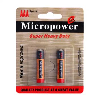IEC Standard Zinc Carbon Battery AAA/R03 with Blister Card Packing - Microcell International Battery Co., Ltd. - China