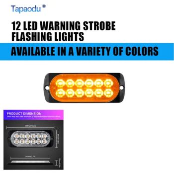 Double Row 12 LED Amber Emergency Lights - Front Grille Quick-Install - Rapid Flash, Magnetic Fit for Vans - Foshan Nanhai Yiyuan Electric Appliances&Hardware Co., Ltd. - China