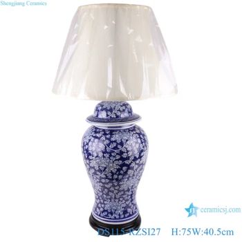 Blue and White Porcelain Ginger Jars Table Ceramic Bedroom Reading Plum Table Lamps -The Price Is Just The Price of The Porcelain - JINGDEZHEN SHENGJIANG CERAMICS TRADING CO., LTD. - China