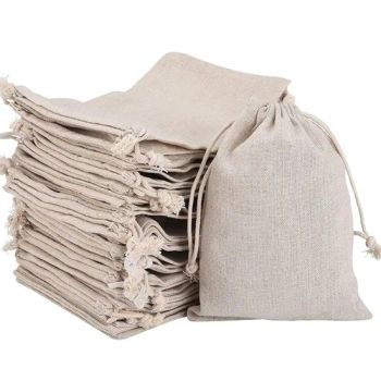 Cotton and Linen Drawstring Drawstring Gift Jewelry Flat Cotton Bags Scented Sachet Bags Storage Packaging Bags - YIWU JINYE IMPORT AND EXPORT CO., LTD - China