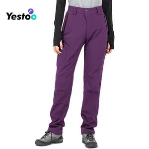 Women's-Fleece-Lined-Hiking-Pants Snow-Ski-Pants Water-Resistance-Outdoor-Softshell-Insulated-Pants for Winter - Amoy Yestoo Apparel Co., Ltd. - China