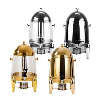 Restaurant Buffet Supplies Cold Fruit Dispensers Food Grade High Acryic Luxury Golden Drink Water Economic Wine Juice Beverage Dispenser - CHAOZHOU DIWELL STAINLESS STEEL KITCHENWARE CO., LTD. - China