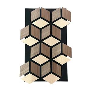 Polyester Fiber Acoustic Wall Panels MDF Wall Decoration Soundproof Grille Acoustic Panels - Zhejiang Hemei Decoration Materials Co., Ltd. - China