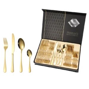Stainless Steel Fork Set Dessert Cream Spoons Set and 24PCS Knife Fork Coffee Stirring Spoons - Global Custom Solutions Co.,Ltd - China