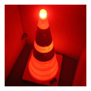 Flexible Road Safety Cones Folding Reflective Folded Collapsible Traffic Cones - Shenzhen Lecheng(Ecosolar) Lighting Co., Ltd. - China