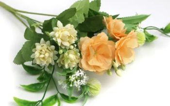 European Wedding Decorative Simulated Champagne Colored Plastic Flowers Artificial Flowers - Qingdao Boyude Moulding Co., Ltd. - China