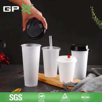 8oz 10oz 12oz 16oz 20oz Landfill Degradation Plastic Cups Disposable Cups Custom Printing Logo OEM/ODM Compostable Drinkware with Lid Straw - GP Materials Technology (Jiangsu) Co.,Ltd - China