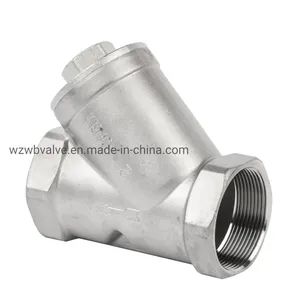 Stainless Steel Y-Type Strainer with Threaded End Connection Origin China Specification CE Trademark WENBAO Rating 200 W.O.G - Wenbao Valve Co., Ltd. - China