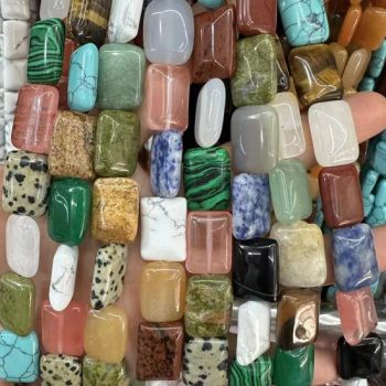 Natural Stone Agate Cuboid Curved Beads Loose Beads Jewelry Accessories - Ningbo General Union Co., Ltd. - China