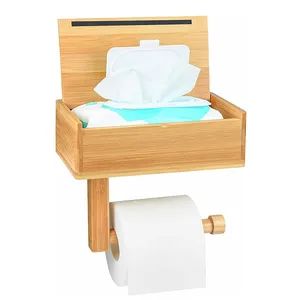 Factory Wholesale Bamboo Toilet Wooden Tissue Wet Paper Dispenser Shelf Facial Tissue Box Towel Roll Holder with Cover - Qingyuan Xingxiang Hardware Products Co., Ltd - China